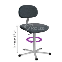 Minkšta siuvėjos kėdė ergolinia