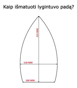 Tefloninis padas lygintuvui Bieffe Professional, 215 × 118 × 100 mm - Image 2