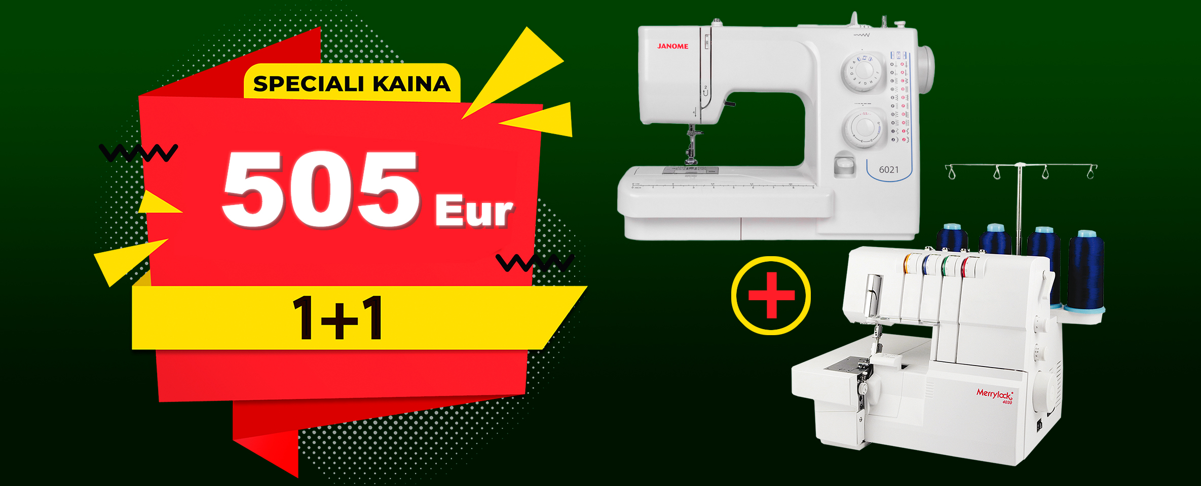 Siuvimo masinos isskirtine nuolaida