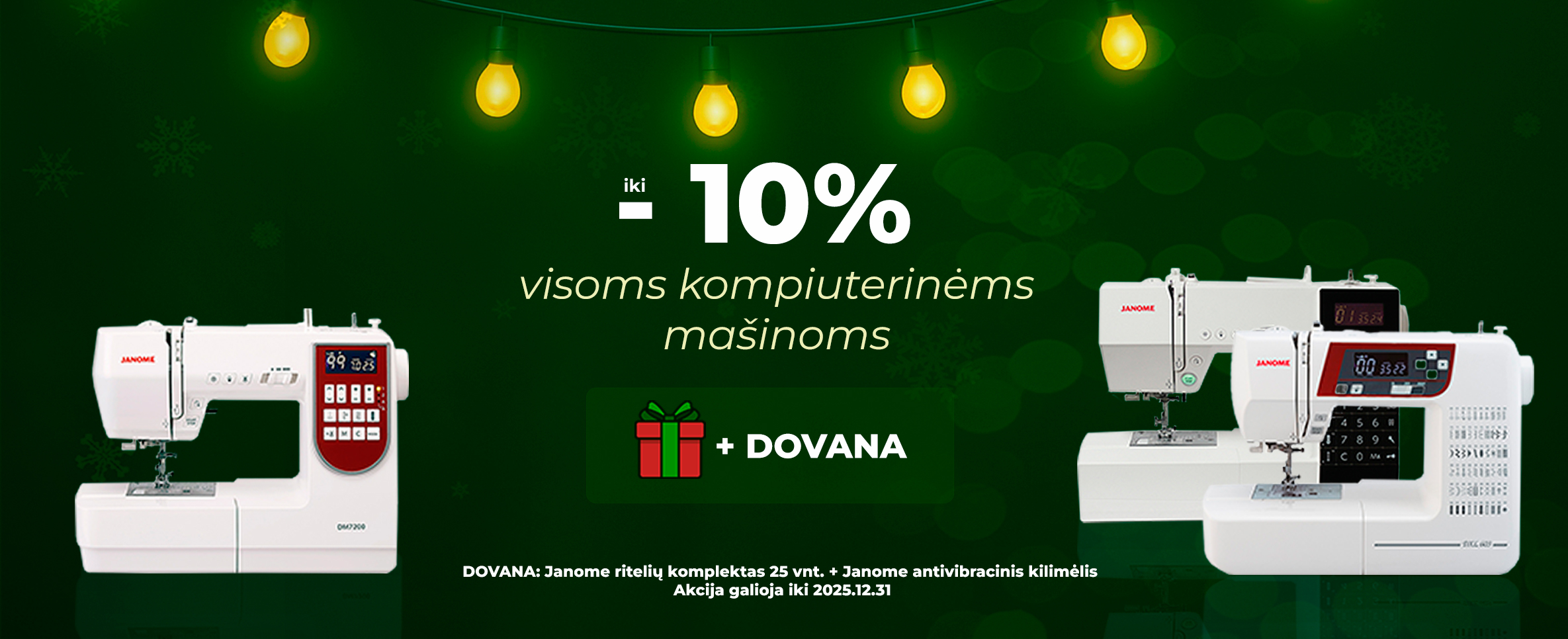 Kompiuterines siuvimo masinos su nuolaida akcija