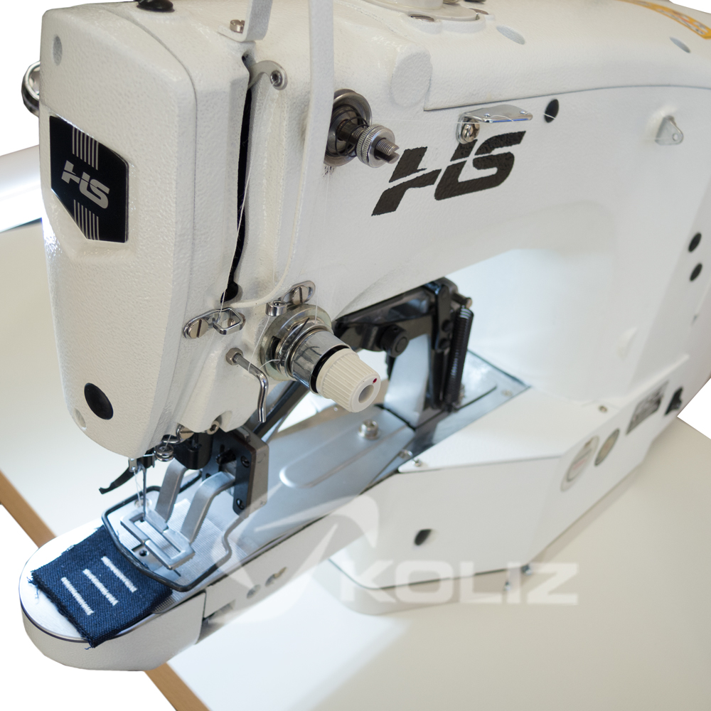 HLS-1900A
Elektroninė įtvirčių pramoninė siuvimo mašina