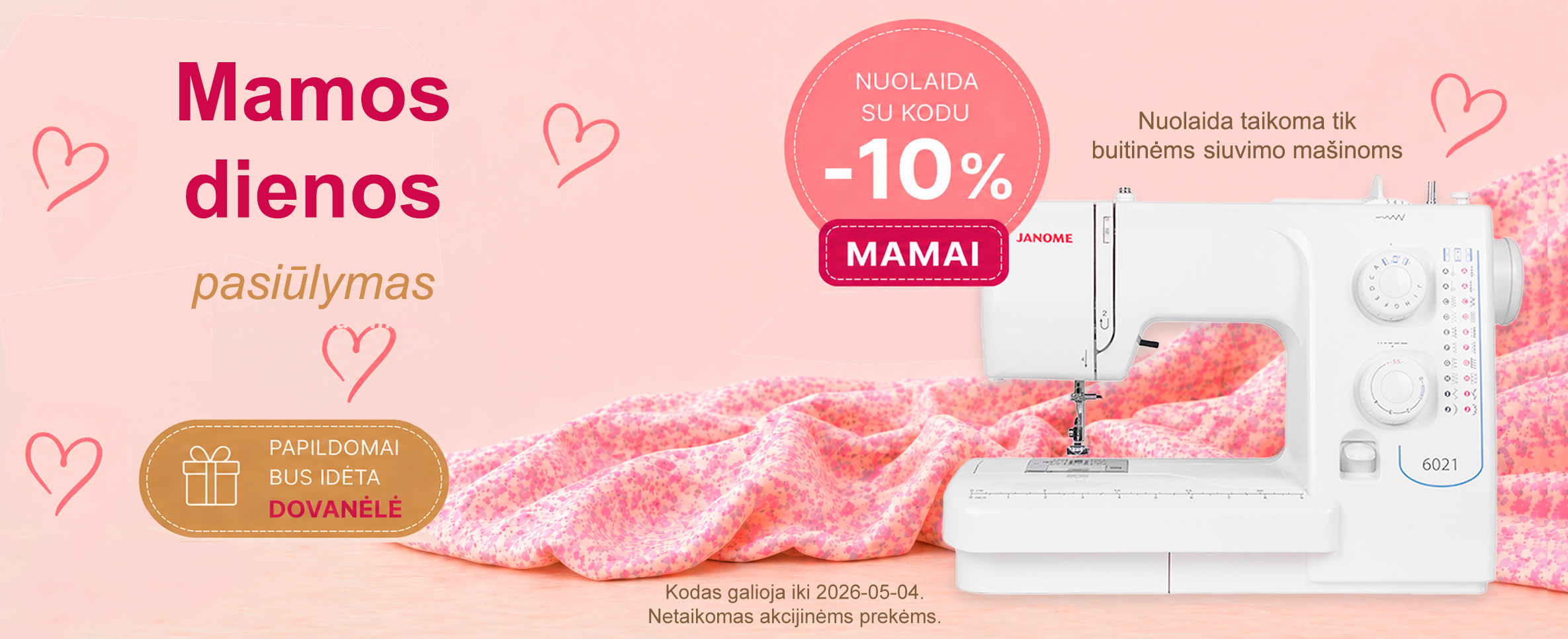 Akcija siuvimo masinoms